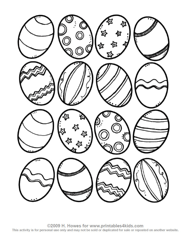 633x811 Easter Egg Coloring Printables