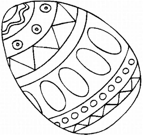 600x563 Easter Egg Coloring Page