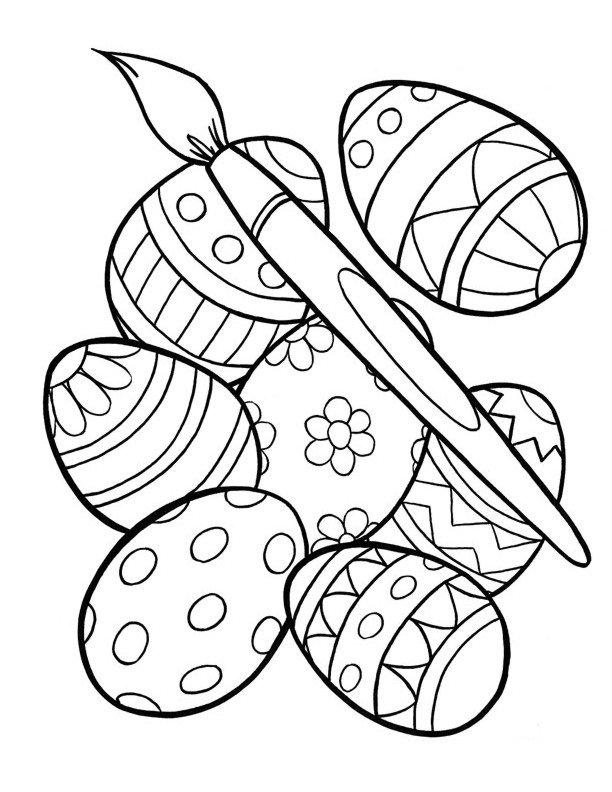 612x792 Easter Eggs Coloring Pages For Kids