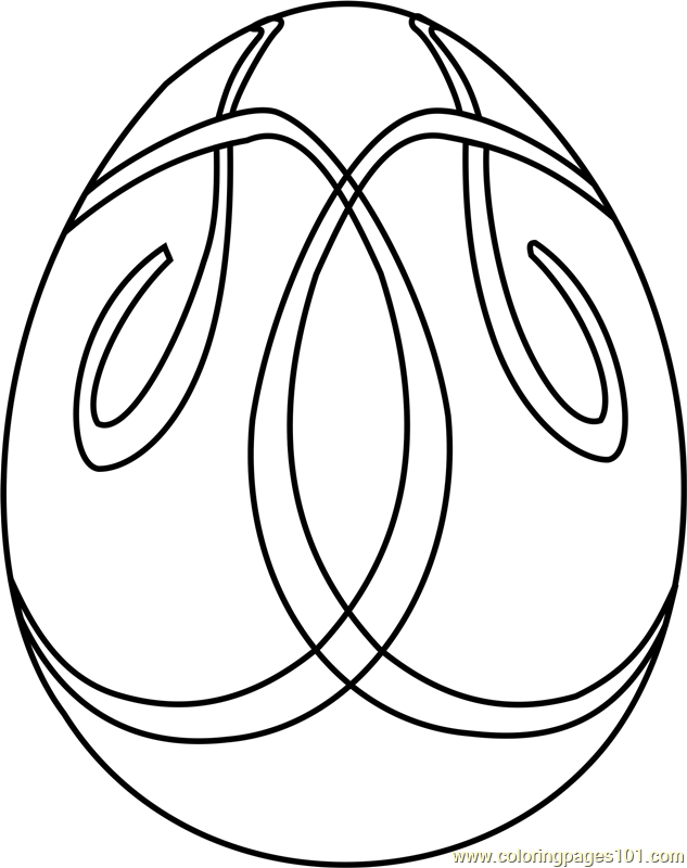 633x800 Easter Egg Design Coloring Page