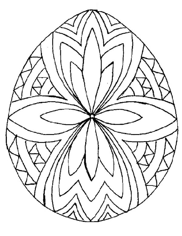 600x776 Beautiful Easter Egg Design Coloring Pages Batch Coloring