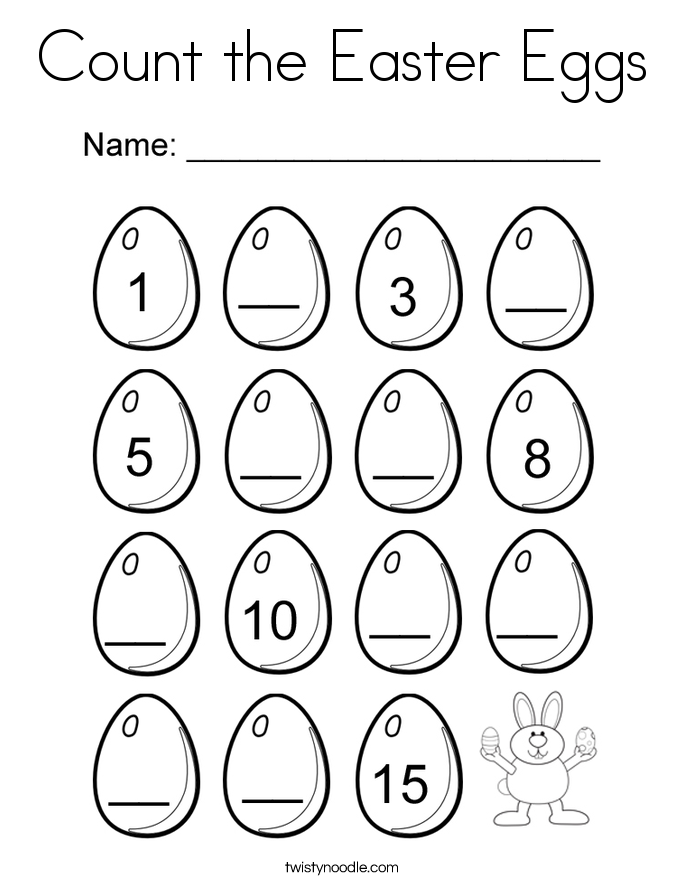 685x886 Count The Easter Eggs Coloring Page