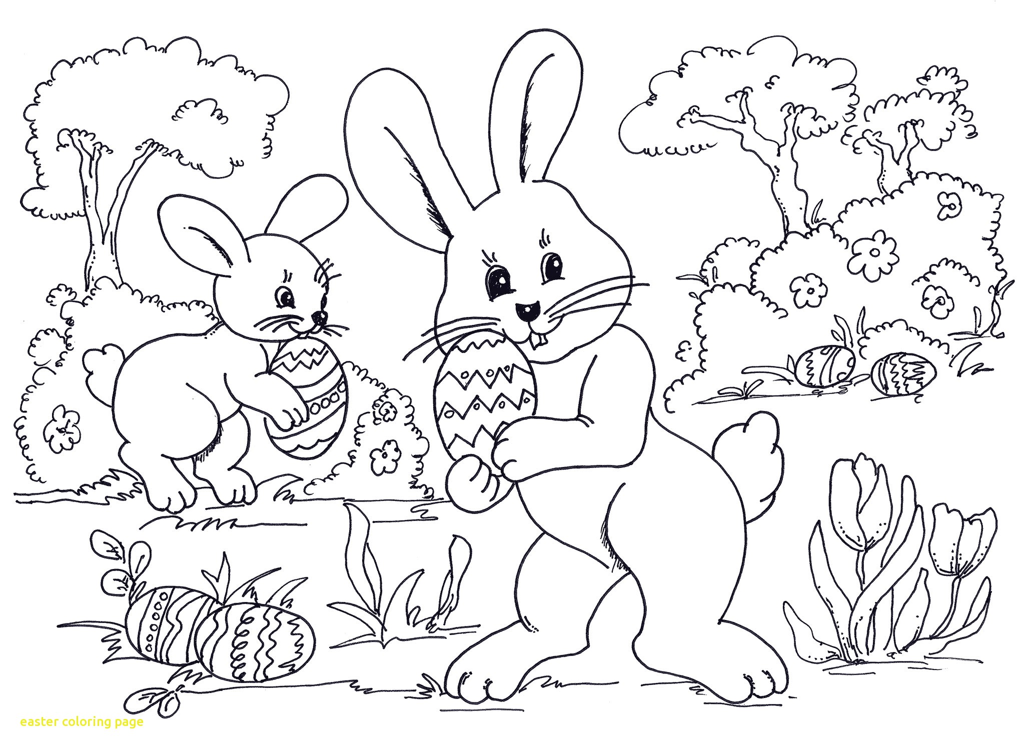 2049x1500 Easter Coloring Page With Easter Coloring Sheets Egg Hunting