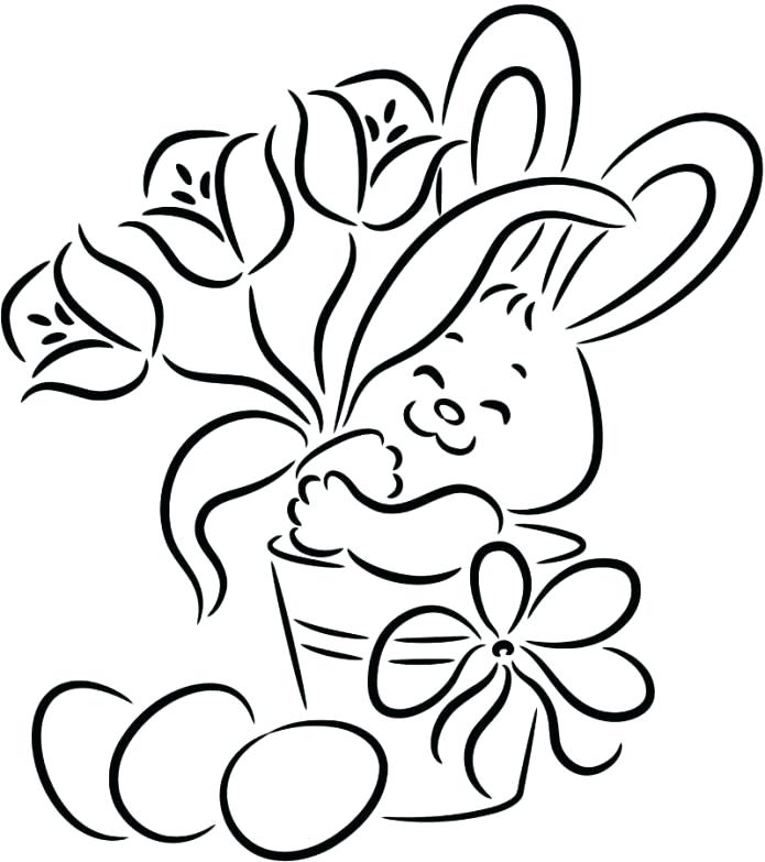 695x783 Easter Flower Coloring Pages Professional