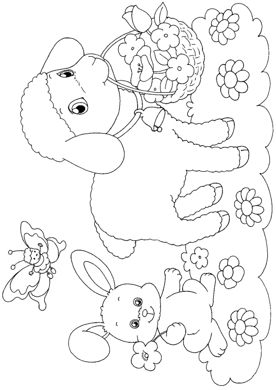 544x770 Easter Lambs Coloring Pages Cartoon Easter Lamb