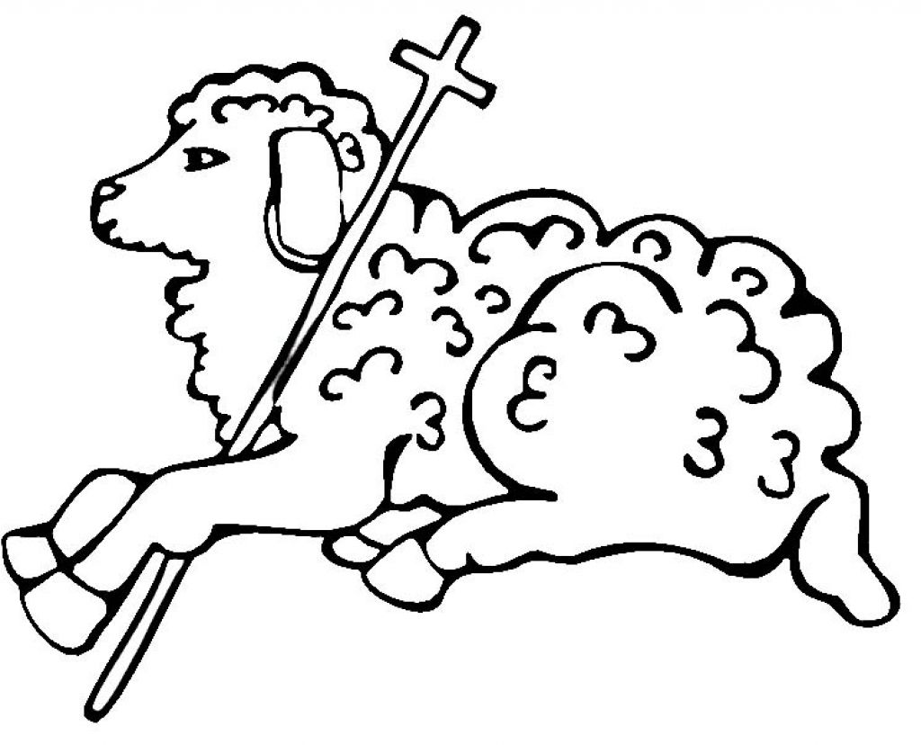 1024x828 Excellent Inspiration Ideas Lamb Coloring Page Printable Easter