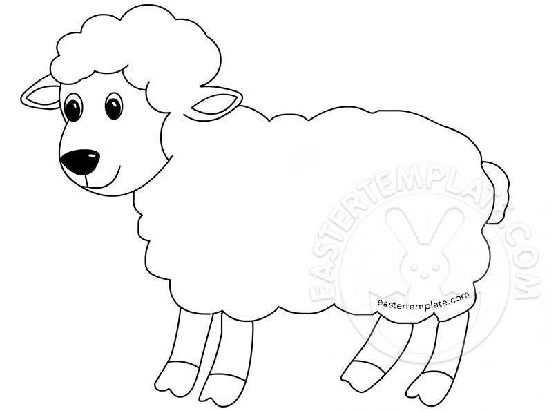 808x595 Cute Easter Lamb Coloring Page Easter Template