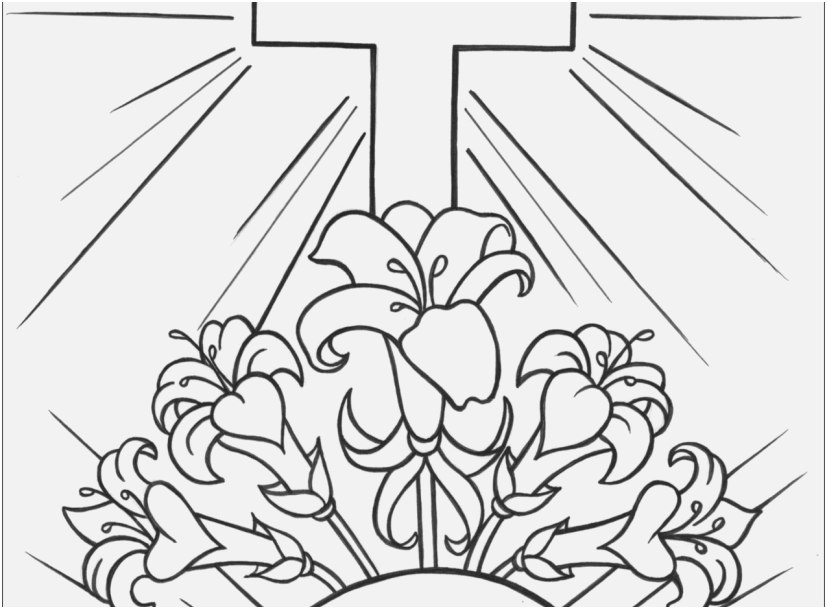 827x609 Resurrection Coloring Pages Footage Easter Lily Coloring Page