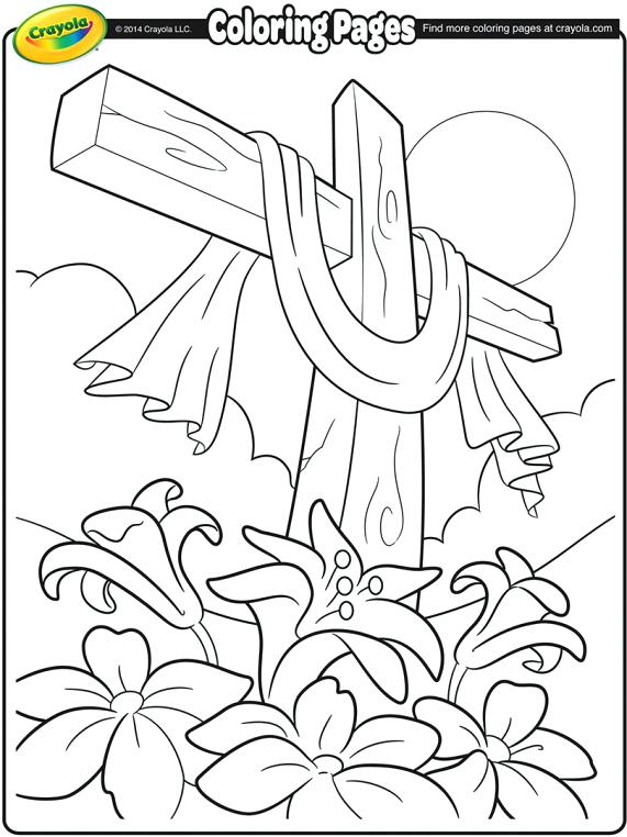 571x762 Easter Cross Coloring Page Clothed Cross Coloring Page Easter