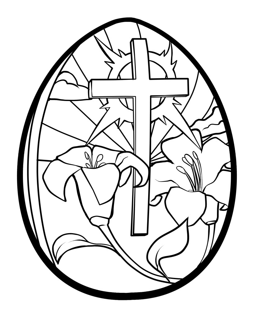 826x1023 Easter Lilies Coloring Page