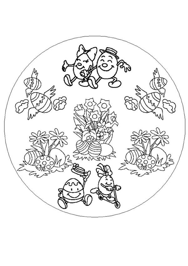 601x850 Easter Bunny Mandala Coloring Pages