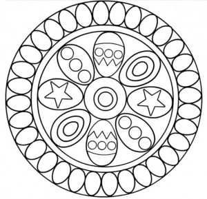 300x289 Easter Egg Mandala Mandaly Mandala, Easter And Egg