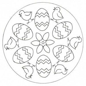 300x300 Easter Mandala Coloring Page Teaching Mandala