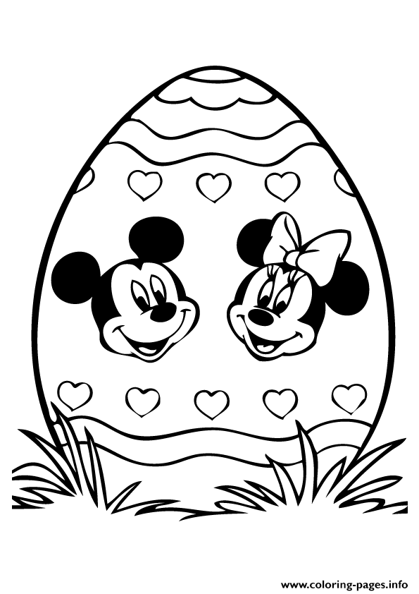 595x842 Easter Egg Disney Mickey Coloring Pages Printable