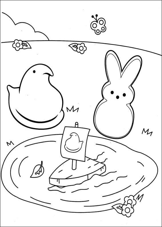 567x794 Free Printable Peeps Coloring Pages
