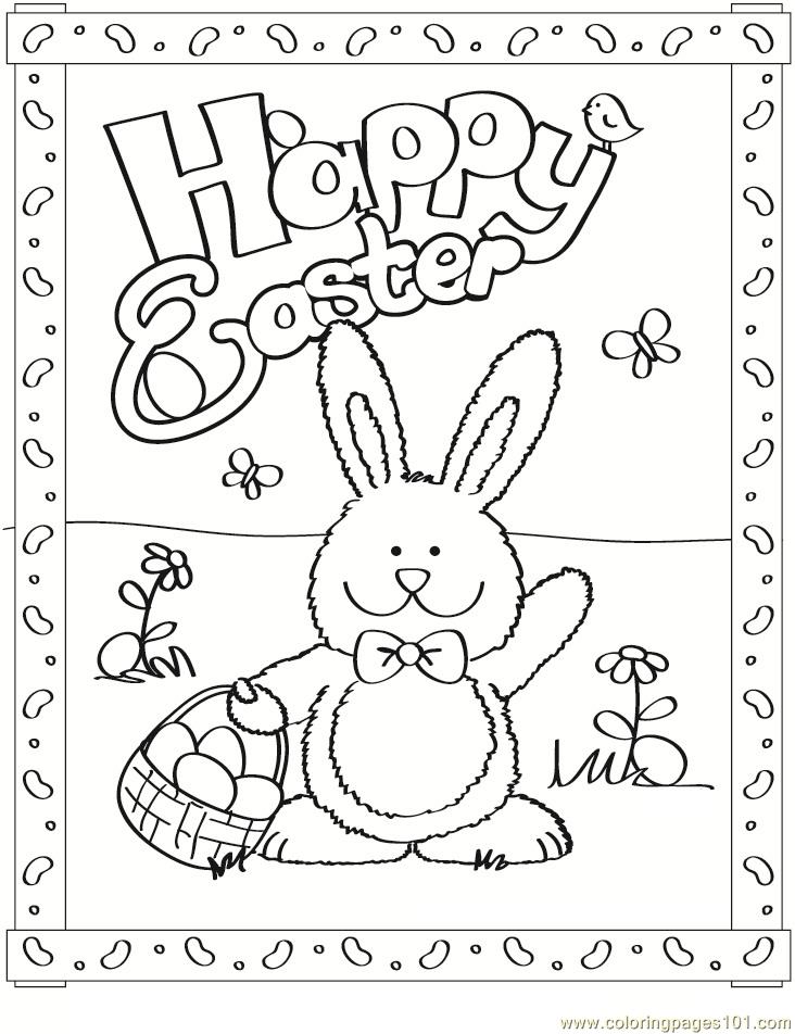 732x952 Free Easter Bunny Coloring Page