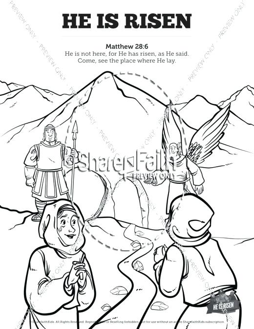 520x673 Sunday School Coloring Pictures He Is Risen School Coloring Pages