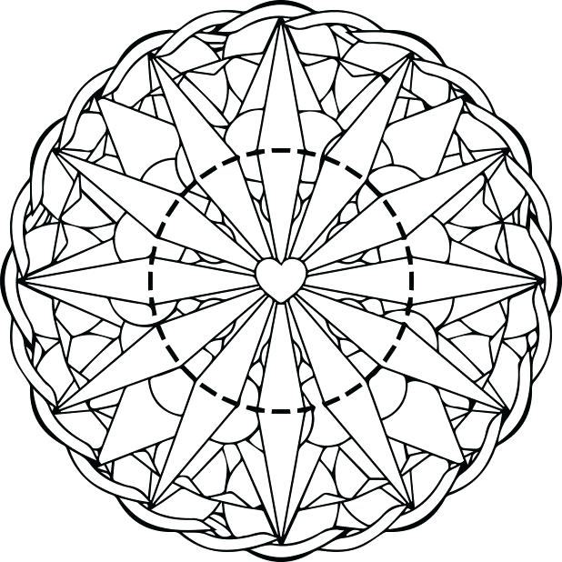 618x618 Easy Mandala Coloring Pages Easy Mandala Animal Abstract Free