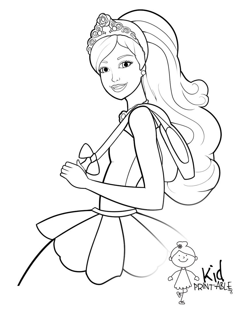 850x1080 Free Printable Barbie Princess Charm School Coloring Pages Online