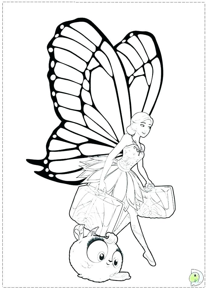 691x960 Barbie Coloring Page