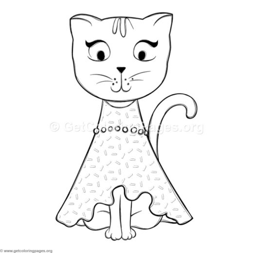 520x520 Cat Coloring Pages Easy