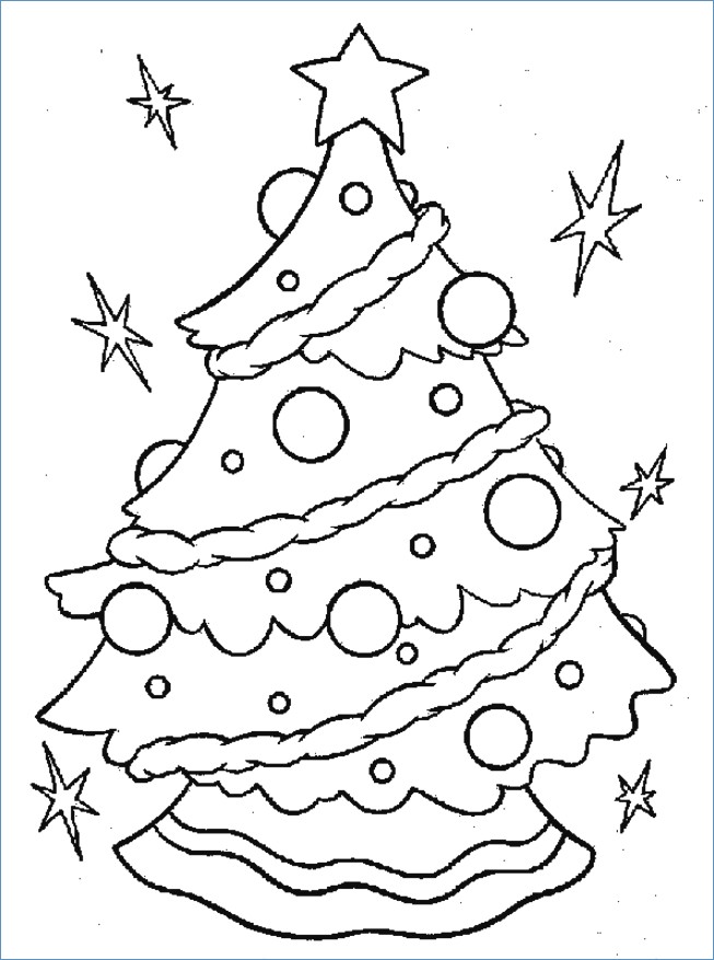 653x877 Easy Christmas Tree Coloring Page