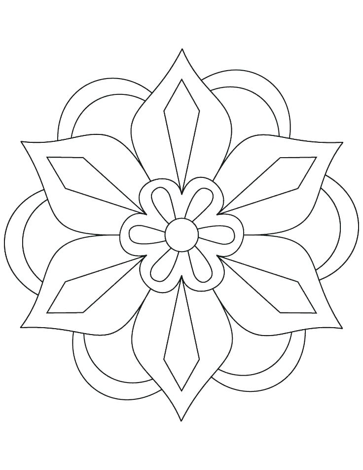 Easy Coloring Pages Of Flowers at GetDrawings | Free download