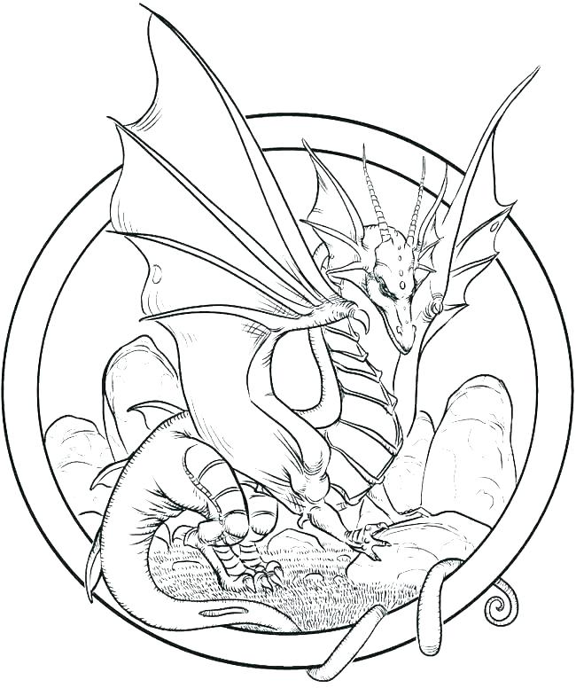650x776 Dragon Coloring Pages Easy Coloring Pages Draw A Simple Dragon