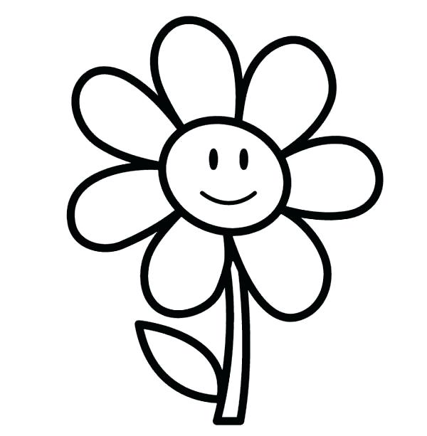 600x613 Easy Coloring Pages Easy Flower Coloring Pages Coloring Pages Draw