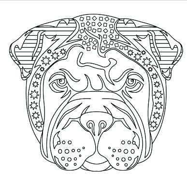 387x387 Easy Adult Coloring Pages Also Dogs Coloring Book For Adults