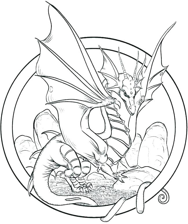 650x776 Fire Breathing Dragon Coloring Pages