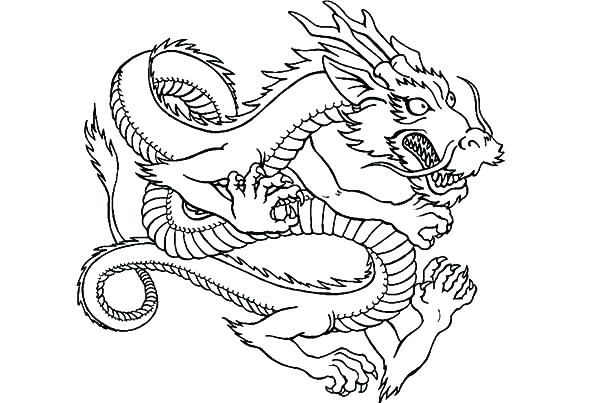 600x403 Dragon Coloring Page Dragons Chinese Dragon Coloring Pages Easy