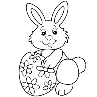 Easy Easter Bunny Coloring Pages at GetDrawings | Free download