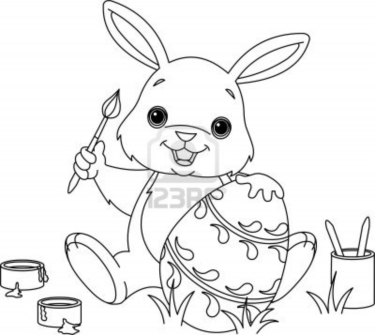 1200x1071 Easy Easter Bunny Drawing New Awesome Coloring Page For Pages