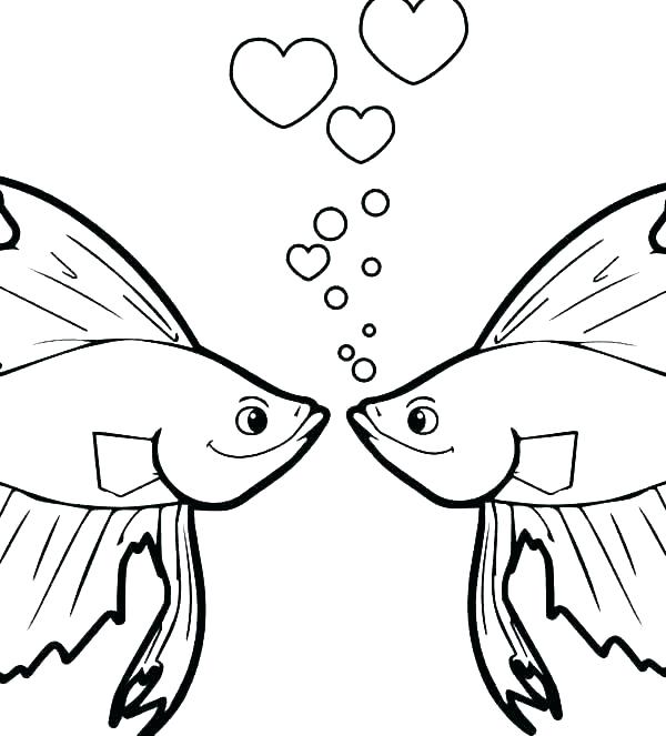 600x663 Fishes Coloring Pages Cartoon Fish Coloring Pages Free Fish