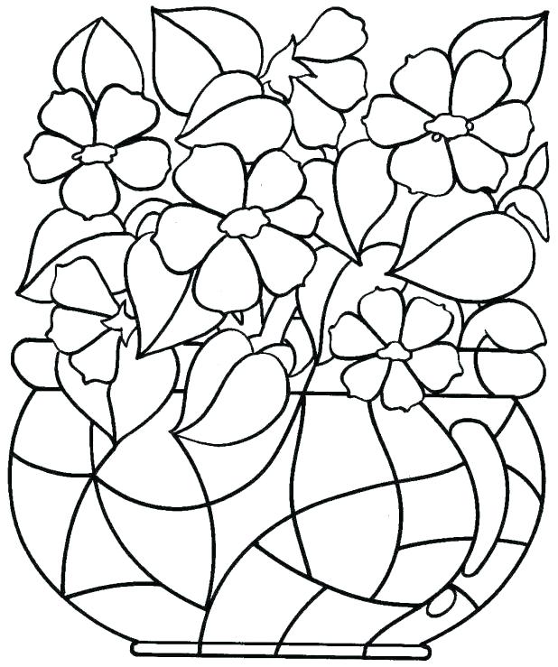 618x739 Appealing Easy Flower Coloring Pages Fancy Design Ideas Printable