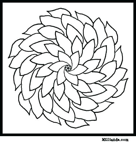 Easy Flower Mandala Coloring Pages