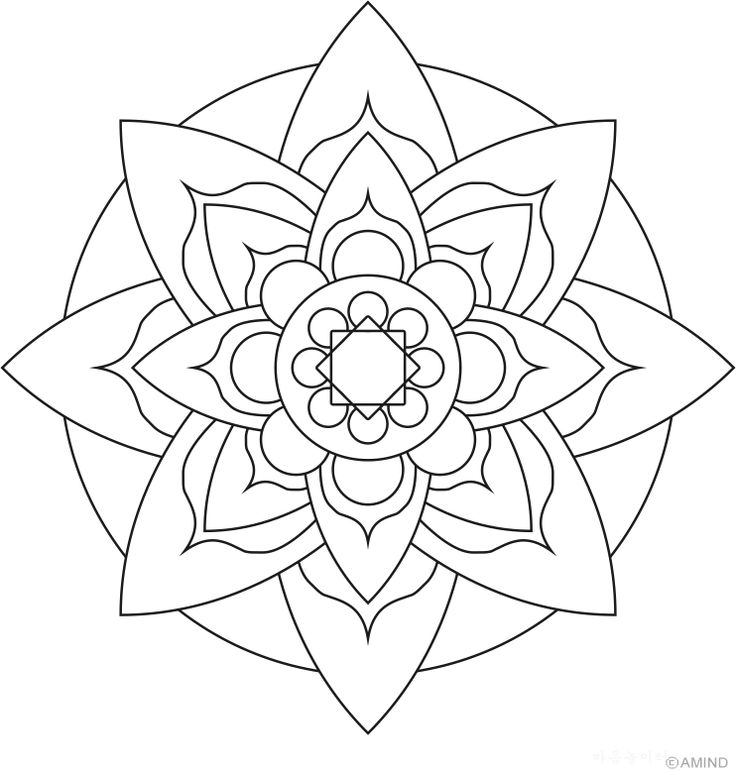 736x771 Lotus Flower Mandala Coloring Pages Easy Flower Mandala Coloring