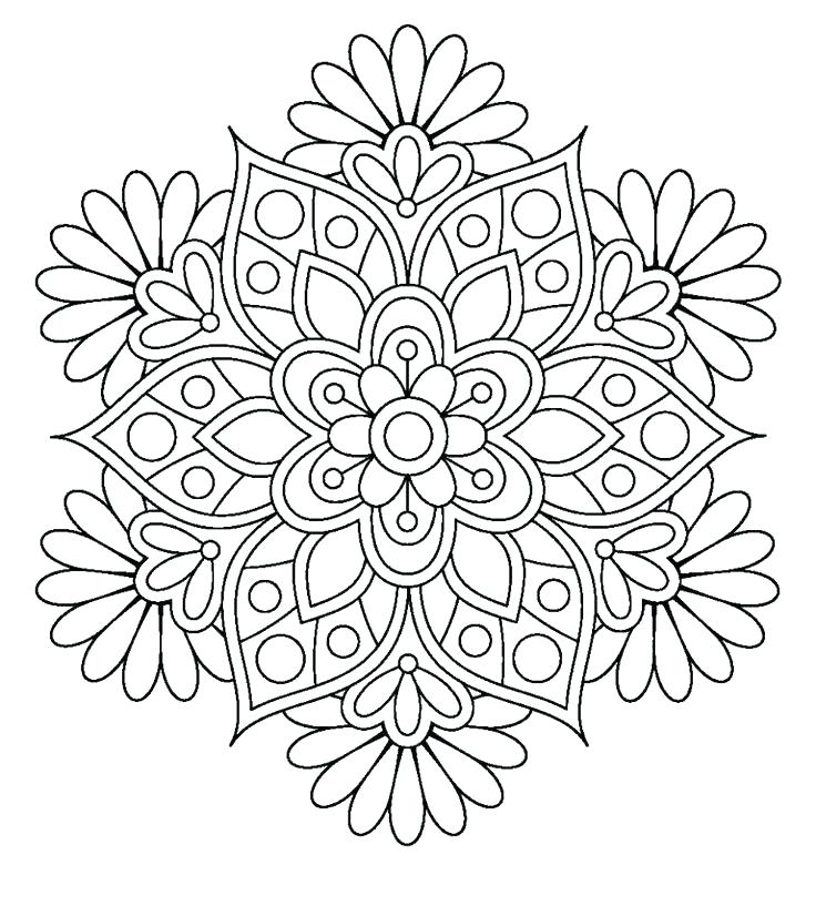 736x817 Simple Mandala Coloring Pages Also Flower Mandala Coloring Pages