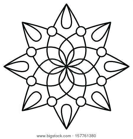 450x470 Simple Mandala Coloring Pages Easy Flower Coloring Pages Easy