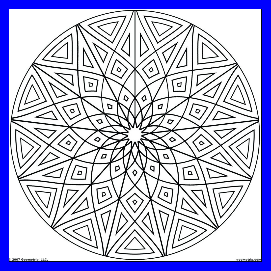 1094x1094 Stunning Coloring Pages Geometry Easy Geometric Pic For Star Trend