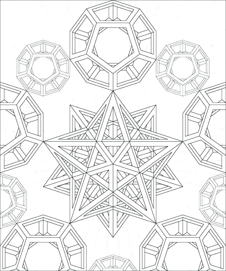 736x883 Geometric Coloring Pages For Adults