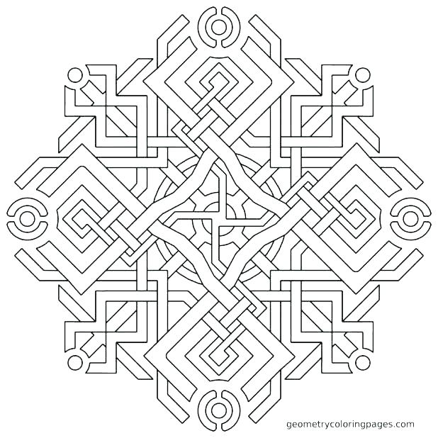 618x618 Geometry Coloring Pages