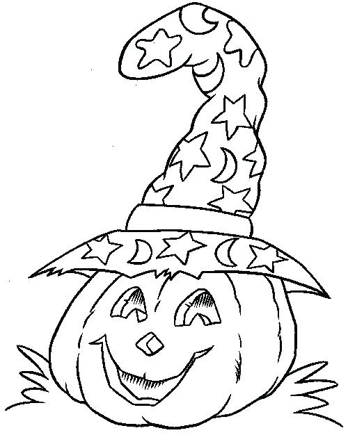 500x626 Easy Halloween Coloring Pages
