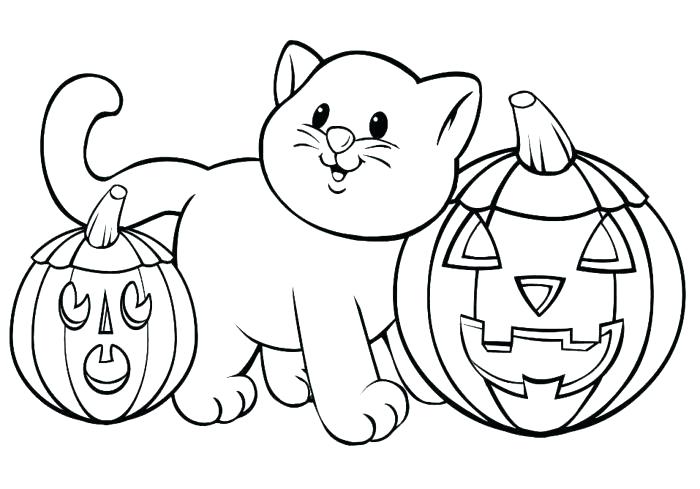 700x489 Easy Halloween Coloring Pages