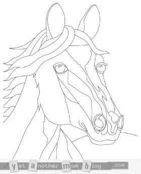 280x345 Zentangle Horse Coloring Page For Adults, Plus Bonus Easy Horse