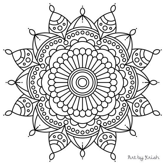Easy Mandala Coloring Pages