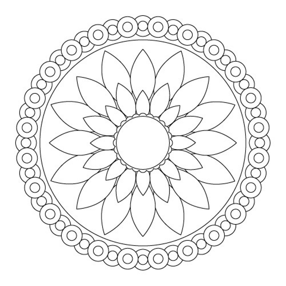 945x945 Easy Mandala Coloring Pages Ideas And Auto Market Me Within