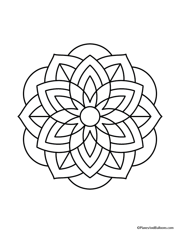 612x792 Easy Mandala Coloring Pages That You'll Actually Want To Color