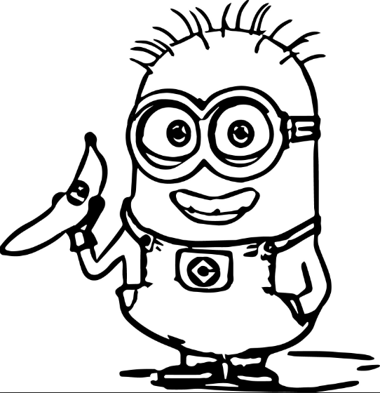 542x560 Top Cutest Minion Coloring Page For Kids